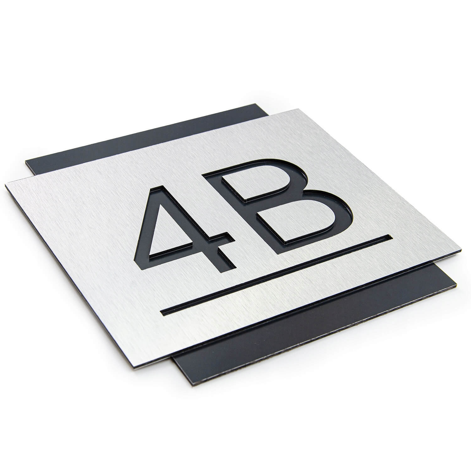 Designerska tabliczka adresowa 25x25 (antracyt-srebro) - 2