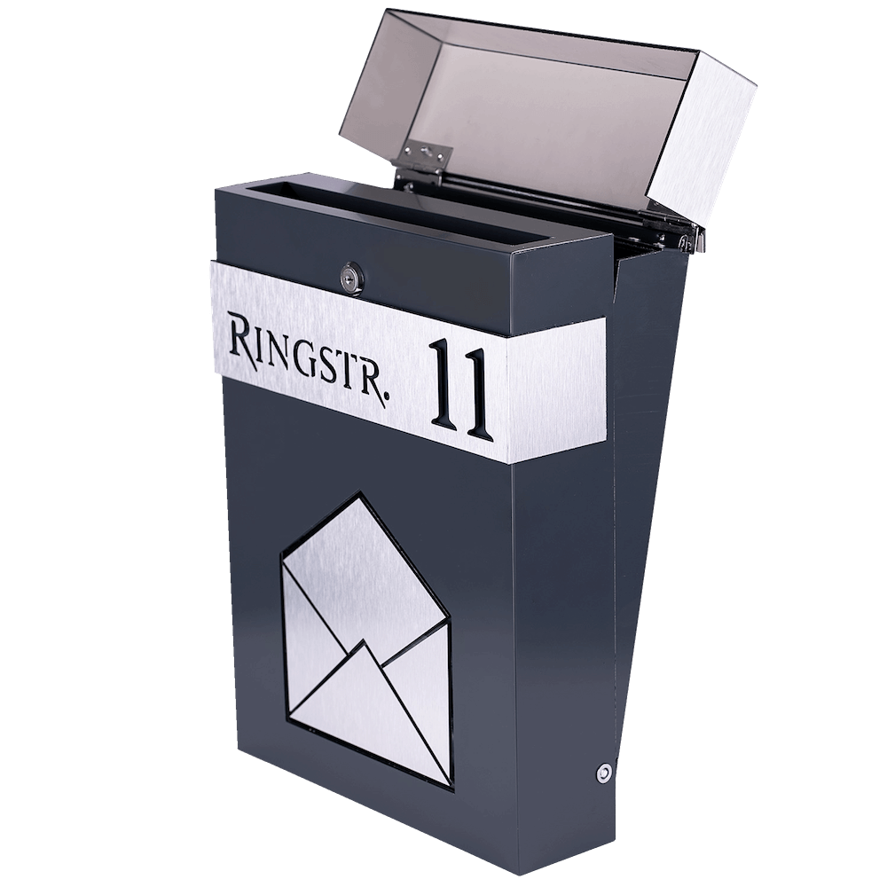 MBOX0013 - Bardzo pojemna skrzynka B4 z numerem domu - 2