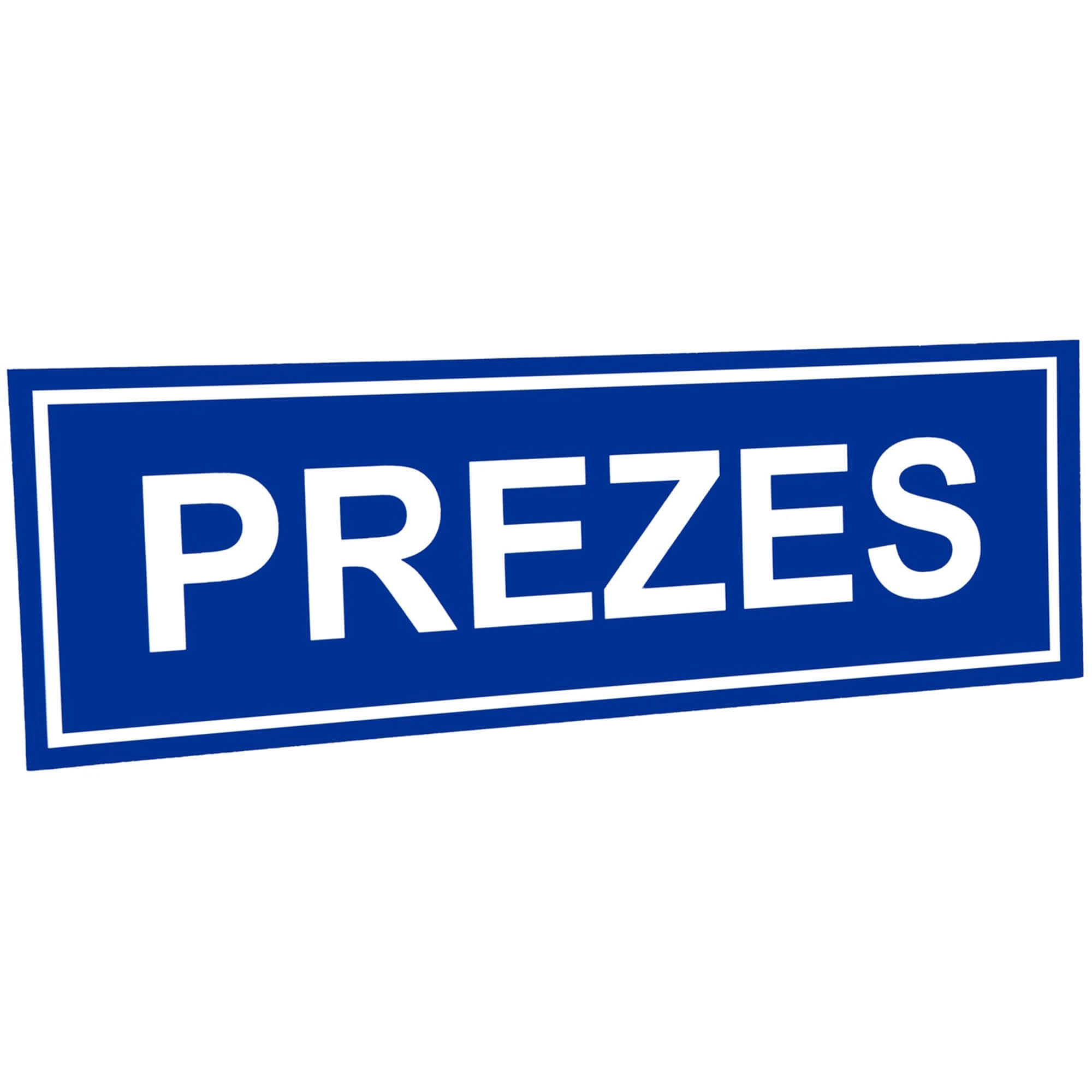 TABLICZKA NIEBIESKA PREZES -2