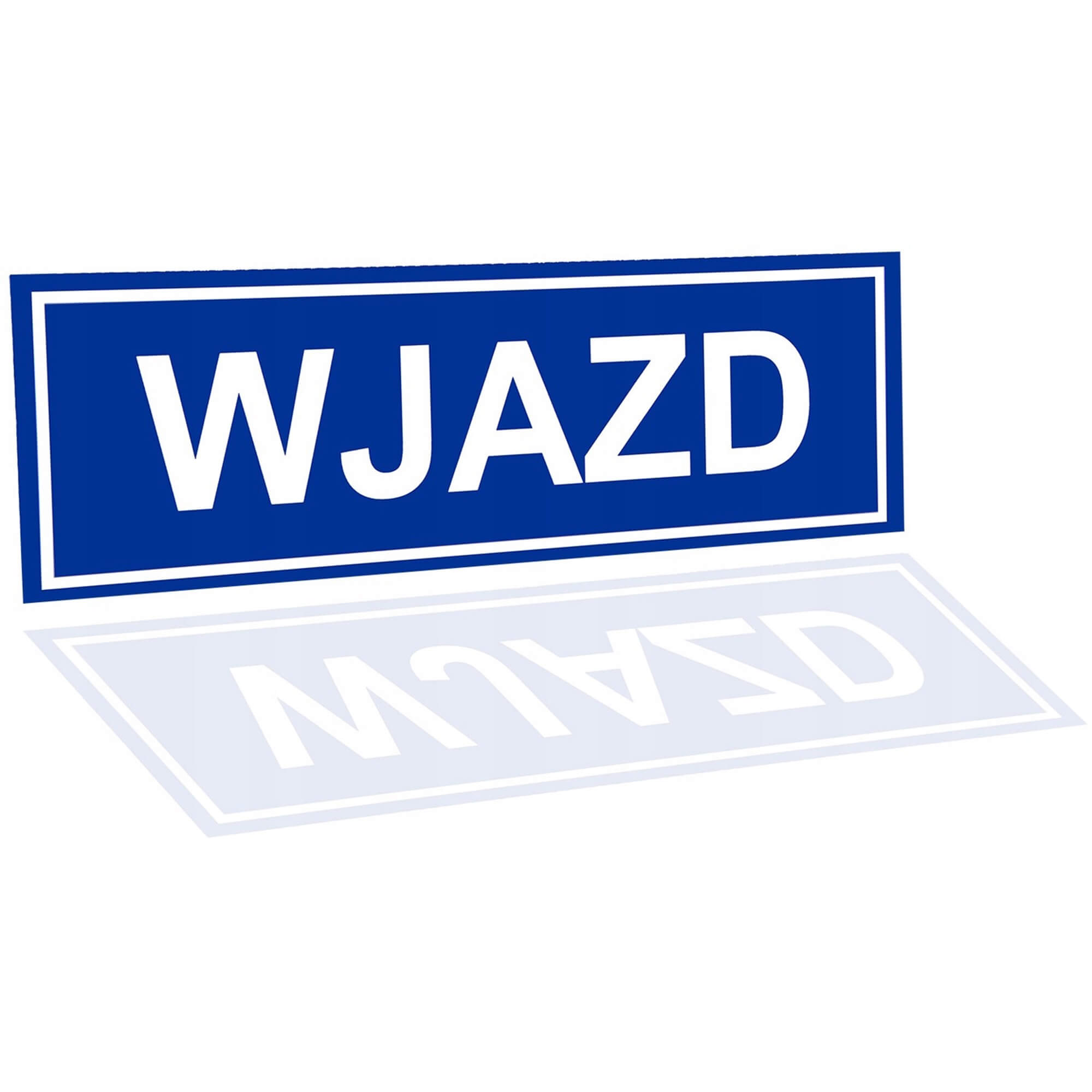 TABLICZKA WJAZD NIEBIESKA -3