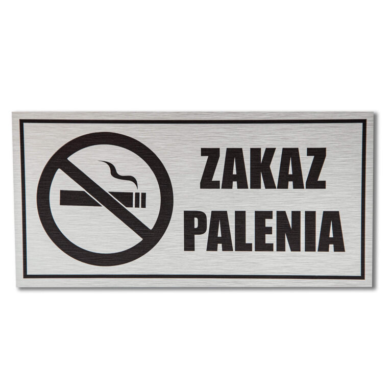 Tablica Piktogram X Cm Zakaz Palenia Srebrny Printima