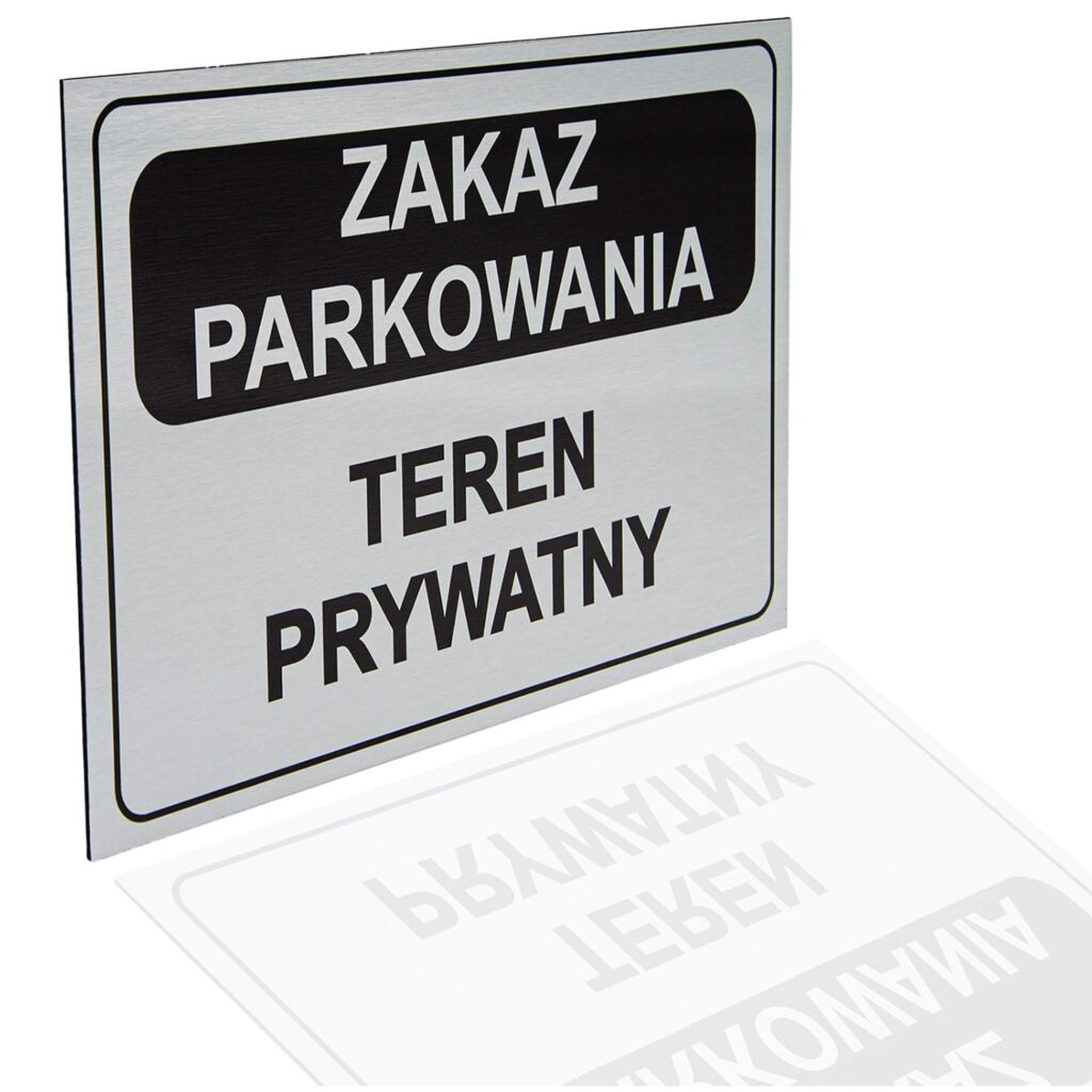 zakaz parkowania cien srebro